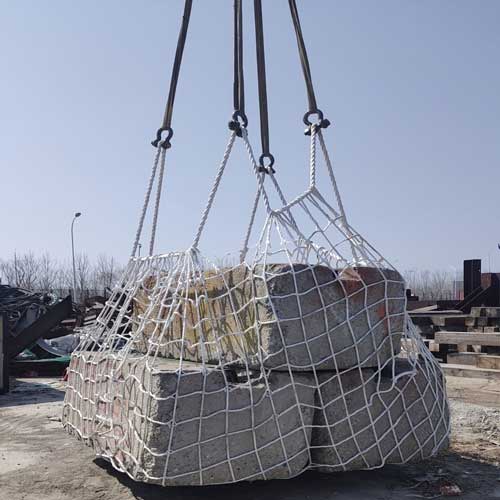 River interception and stone throwing rope net